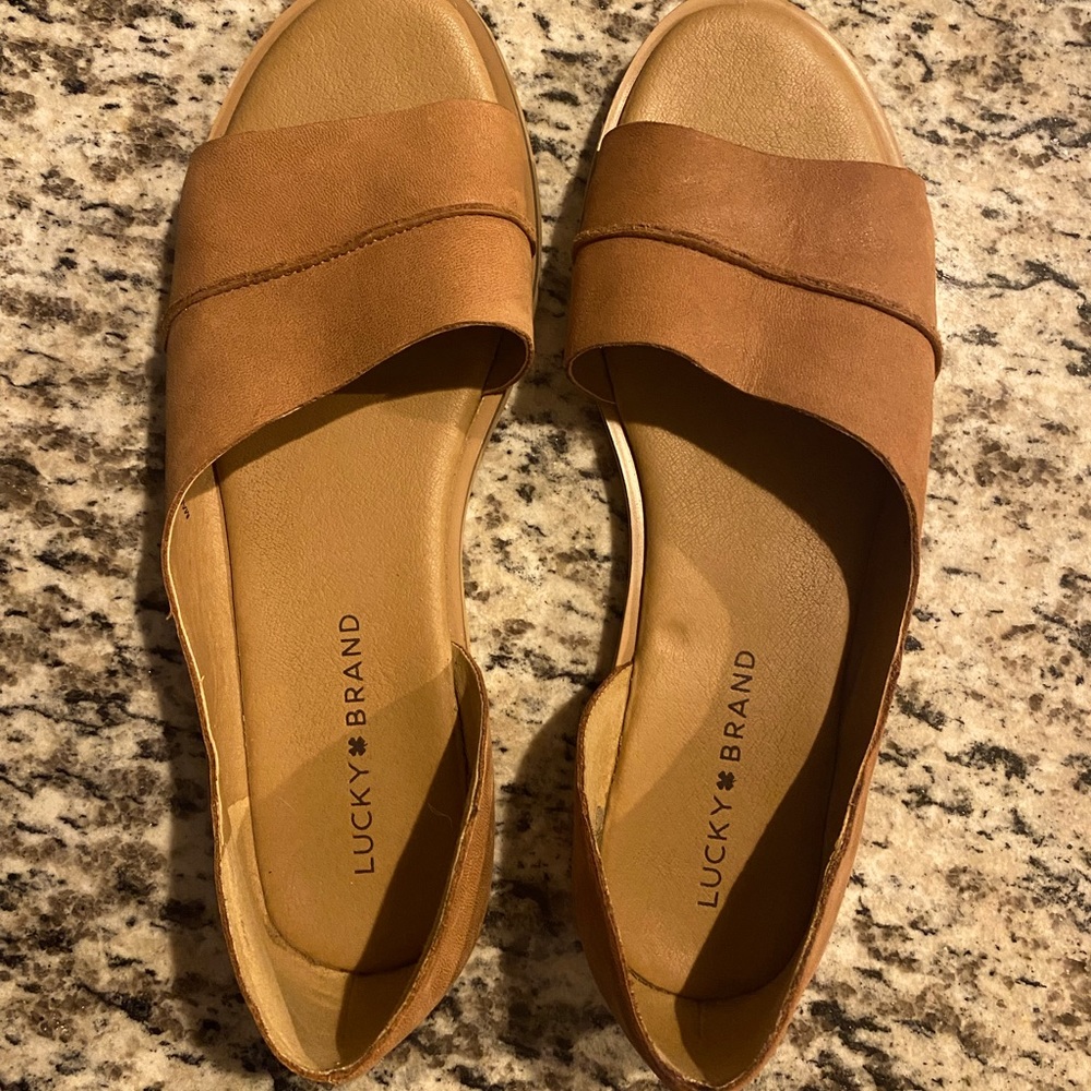 Lucky Brand Tan Leather Sandals